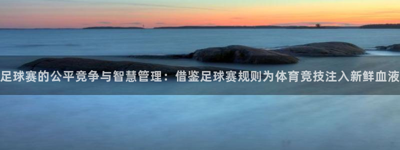 意昂2体育在线平台登录：足球赛的公平竞争与智慧管理：借鉴足球